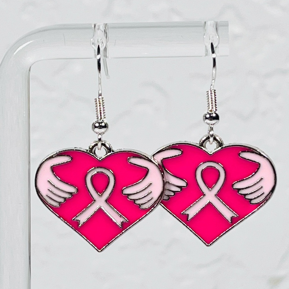 4/$20 Ribbon Heart Earrings